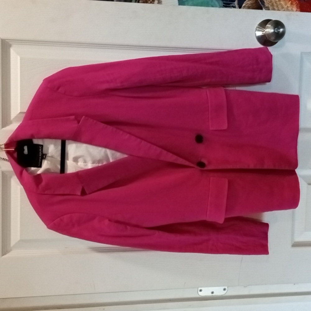 Fuchsia linen banana republic blazer